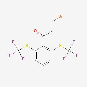 1-(2,6-Bis(trifluoromethylthio)phenyl)-3-bromopropan-1-one