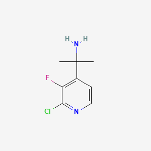 molecular formula C8H10ClFN2 B15388348 2-(2-Chloro-3-fluoropyridin-4-yl)propan-2-amine 