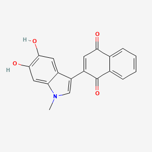 2-(5,6-Dihydroxy-1-methyl-1H-indol-3-yl)naphthalene-1,4-dione