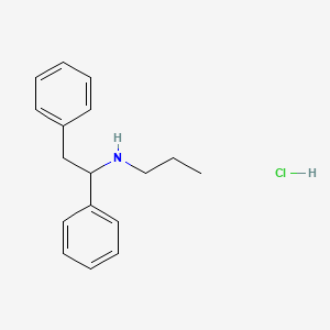 Phenethylamine, alpha-phenyl-N-propyl-, hydrochloride