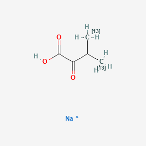 molecular formula C5H8NaO3 B15388370 Alpha-Ketoisovaleric Acid, Sodium Salt (Dimethyl-13C2, 99%) 