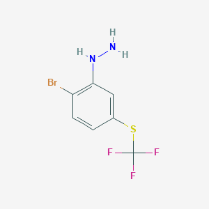 1-(2-Bromo-5-(trifluoromethylthio)phenyl)hydrazine