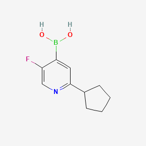 molecular formula C10H13BFNO2 B15388446 (2-Cyclopentyl-5-fluoropyridin-4-yl)boronic acid 