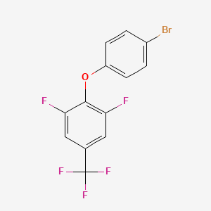 molecular formula C13H6BrF5O B15388499 2-(4-Bromophenoxy)-1,3-difluoro-5-(trifluoromethyl)benzene 