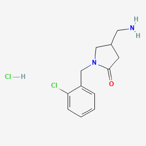 (4R)-4-(aminomethyl)-1-[(2-chlorophenyl)methyl]pyrrolidin-2-one