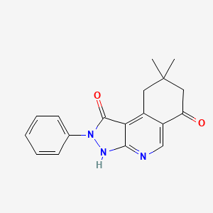 8,8-dimethyl-2-phenyl-2,3,8,9-tetrahydro-1H-pyrazolo[3,4-c]isoquinoline-1,6(7H)-dione