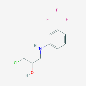 molecular formula C10H11ClF3NO B15388716 2-Propanol, 1-chloro-3-[[3-(trifluoromethyl)phenyl]amino]- CAS No. 55212-00-5