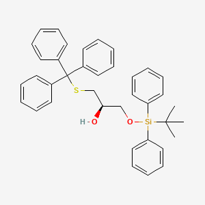 molecular formula C38H40O2SSi B15388721 tert-butyl[(2R)-2-hydroxy-3-[(triphenylmethyl)sulfanyl]propoxy]diphenylsilane 