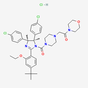 2-[4-[(4S,5R)-2-(4-tert-butyl-2-ethoxyphenyl)-4,5-bis(4-chlorophenyl)-4,5-dimethylimidazole-1-carbonyl]piperazin-1-yl]-1-morpholin-4-ylethanone;hydrochloride