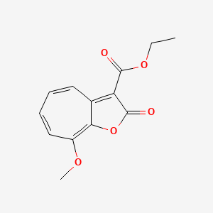 2H-Cyclohepta[b]furan-3-carboxylic acid, 8-methoxy-2-oxo-, ethyl ester