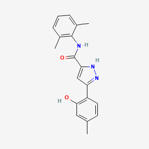 molecular formula C19H19N3O2 B15388838 N-(2,6-dimethylphenyl)-5-(2-hydroxy-4-methylphenyl)-1H-pyrazole-3-carboxamide 