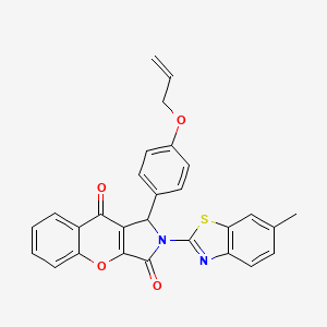 2-(6-Methyl-1,3-benzothiazol-2-yl)-1-[4-(prop-2-en-1-yloxy)phenyl]-1,2-dihydrochromeno[2,3-c]pyrrole-3,9-dione