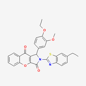 1-(4-Ethoxy-3-methoxyphenyl)-2-(6-ethyl-1,3-benzothiazol-2-yl)-1,2-dihydrochromeno[2,3-c]pyrrole-3,9-dione