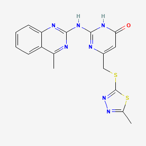 2-[(4-methylquinazolin-2-yl)amino]-6-{[(5-methyl-1,3,4-thiadiazol-2-yl)sulfanyl]methyl}pyrimidin-4(1H)-one