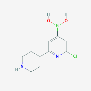 (2-Chloro-6-(piperidin-4-yl)pyridin-4-yl)boronic acid