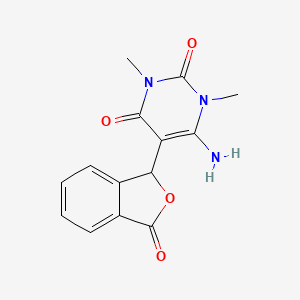 6-amino-1,3-dimethyl-5-(3-oxo-1,3-dihydro-2-benzofuran-1-yl)pyrimidine-2,4(1H,3H)-dione