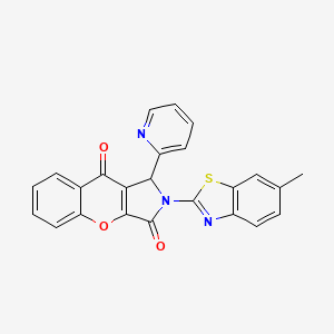 2-(6-Methyl-1,3-benzothiazol-2-yl)-1-(pyridin-2-yl)-1,2-dihydrochromeno[2,3-c]pyrrole-3,9-dione