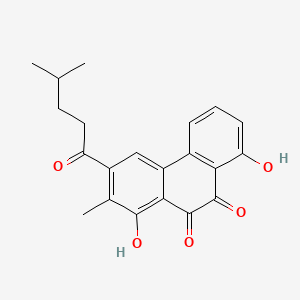 9,10-Phenanthrenedione, 1,8-dihydroxy-2-methyl-3-(4-methyl-1-oxopentyl)-