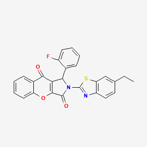 2-(6-Ethyl-1,3-benzothiazol-2-yl)-1-(2-fluorophenyl)-1,2-dihydrochromeno[2,3-c]pyrrole-3,9-dione