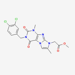 methyl [3-(3,4-dichlorobenzyl)-1,7-dimethyl-2,4-dioxo-1,2,3,4-tetrahydro-8H-imidazo[2,1-f]purin-8-yl]acetate