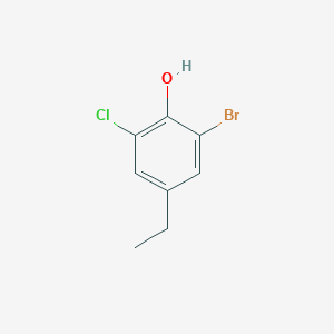 molecular formula C8H8BrClO B15389743 Phenol, 2-bromo-6-chloro-4-ethyl- CAS No. 57018-11-8