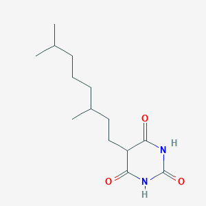 molecular formula C14H24N2O3 B15389767 2,4,6(1H,3H,5H)-Pyrimidinetrione, 5-(3,7-dimethyloctyl)- CAS No. 101098-71-9