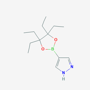 molecular formula C13H23BN2O2 B15389795 4-(4,4,5,5-tetraethyl-1,3,2-dioxaborolan-2-yl)-1H-pyrazole 