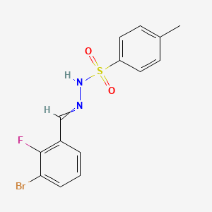 N-[(3-bromo-2-fluorophenyl)methylideneamino]-4-methylbenzenesulfonamide