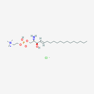 molecular formula C23H50ClN2O5P B15389819 2-[[(E,2S,3R)-2-amino-3-hydroxyoctadec-4-enoxy]-hydroxyphosphoryl]oxyethyl-trimethylazanium;chloride 