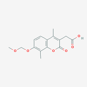 2-(7-(methoxymethoxy)-4,8-dimethyl-2-oxo-2H-chromen-3-yl)acetic acid