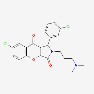 7-Chloro-1-(3-chlorophenyl)-2-[3-(dimethylamino)propyl]-1,2-dihydrochromeno[2,3-c]pyrrole-3,9-dione