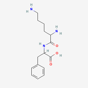 molecular formula C15H23N3O3 B15389845 2-(2,6-Diaminohexanoylamino)-3-phenylpropanoic acid 