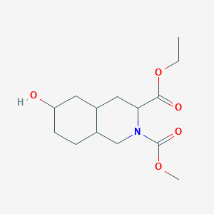 molecular formula C14H23NO5 B153901 3-乙基-2-甲基-6-羟基八氢异喹啉-2,3(1H)-二羧酸酯 CAS No. 134388-98-0
