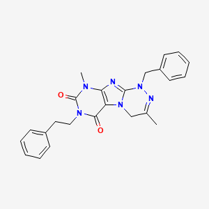 1-benzyl-3,9-dimethyl-7-(2-phenylethyl)-1,4-dihydro[1,2,4]triazino[3,4-f]purine-6,8(7H,9H)-dione