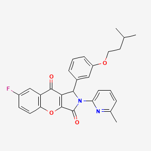 7-Fluoro-1-[3-(3-methylbutoxy)phenyl]-2-(6-methylpyridin-2-yl)-1,2-dihydrochromeno[2,3-c]pyrrole-3,9-dione