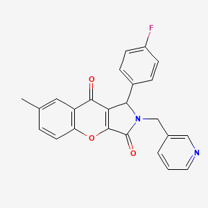 1-(4-Fluorophenyl)-7-methyl-2-(pyridin-3-ylmethyl)-1,2-dihydrochromeno[2,3-c]pyrrole-3,9-dione