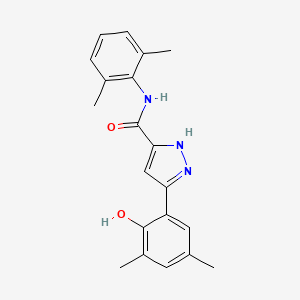 N-(2,6-dimethylphenyl)-3-(2-hydroxy-3,5-dimethylphenyl)-1H-pyrazole-5-carboxamide