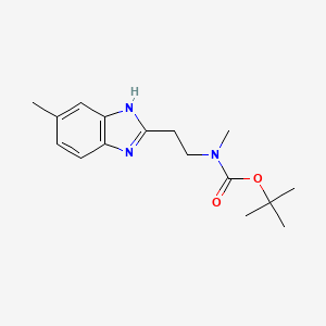 tert-butyl methyl[2-(5-methyl-3H-1,3-benzodiazol-2-yl)ethyl]amino formate