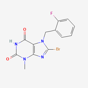 8-bromo-7-(2-fluorobenzyl)-6-hydroxy-3-methyl-3,7-dihydro-2H-purin-2-one