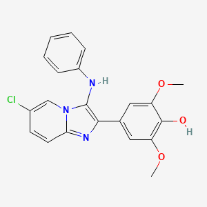 4-[6-Chloro-3-(phenylamino)imidazo[1,2-a]pyridin-2-yl]-2,6-dimethoxyphenol