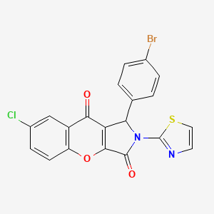 1-(4-Bromophenyl)-7-chloro-2-(1,3-thiazol-2-yl)-1,2-dihydrochromeno[2,3-c]pyrrole-3,9-dione