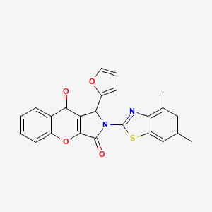 2-(4,6-Dimethyl-1,3-benzothiazol-2-yl)-1-(furan-2-yl)-1,2-dihydrochromeno[2,3-c]pyrrole-3,9-dione