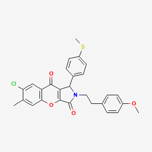 7-Chloro-2-[2-(4-methoxyphenyl)ethyl]-6-methyl-1-[4-(methylsulfanyl)phenyl]-1,2-dihydrochromeno[2,3-c]pyrrole-3,9-dione