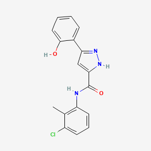 N-(3-chloro-2-methylphenyl)-5-(2-hydroxyphenyl)-1H-pyrazole-3-carboxamide