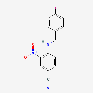 4-{[(4-Fluorophenyl)methyl]amino}-3-nitrobenzonitrile