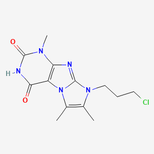 8-(3-chloropropyl)-4-hydroxy-1,6,7-trimethyl-1H-imidazo[2,1-f]purin-2(8H)-one