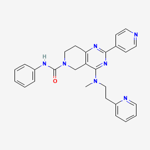 4-[methyl(2-pyridin-2-ylethyl)amino]-N-phenyl-2-pyridin-4-yl-7,8-dihydro-5H-pyrido[4,3-d]pyrimidine-6-carboxamide