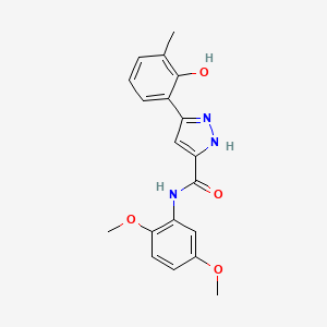 N-(2,5-dimethoxyphenyl)-3-(2-hydroxy-3-methylphenyl)-1H-pyrazole-5-carboxamide