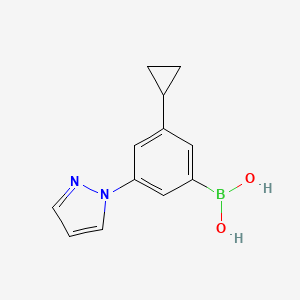 (3-Cyclopropyl-5-(1H-pyrazol-1-yl)phenyl)boronic acid