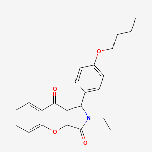 1-(4-Butoxyphenyl)-2-propyl-1,2-dihydrochromeno[2,3-c]pyrrole-3,9-dione